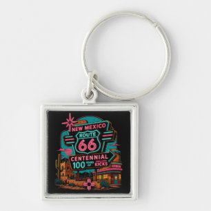 Porte-clés Route 66 Nouveau-Mexique Voyage Souvenir