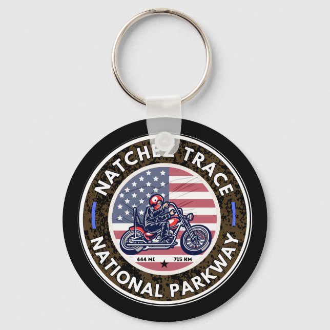 Porte-clés Route de Natchez Mississippi Tennessee (Recto)