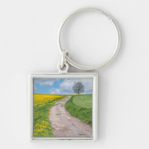 Porte-clés Route de terre et arbre