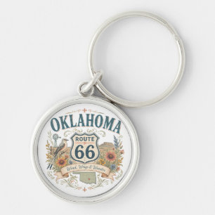 Porte-clés Route des fleurs sauvages de l'Oklahoma, souvenir