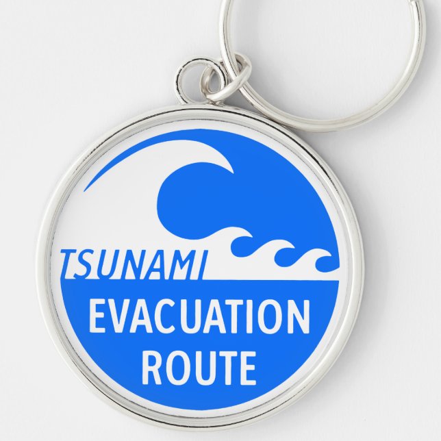 Porte-clés Route d'évacuation du tsunami (Devant)