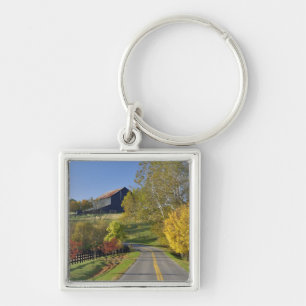 Porte-clés Route rurale à travers la région Bluegrass du Kent