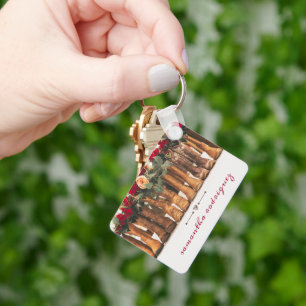 Porte-clés Row of Boots with Flowers