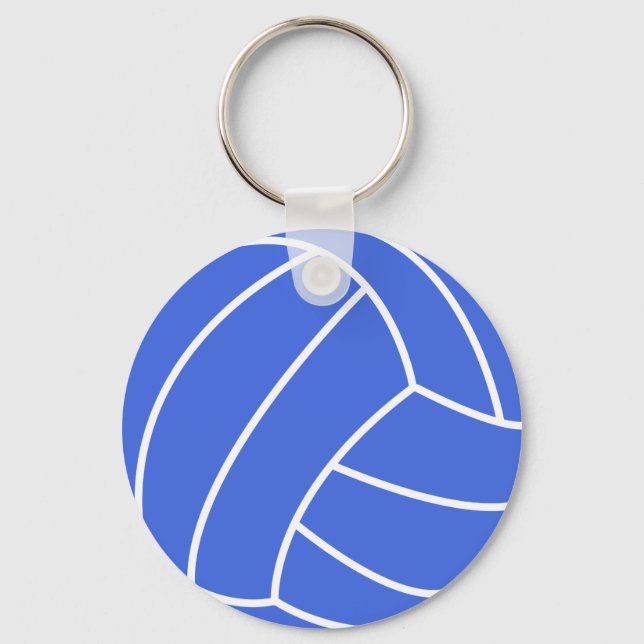 Porte-clés Royal Blue and White Volleyball (Recto)