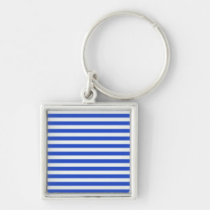 Porte-clés Royal Blue Combination Stripes par Shirley Taylor