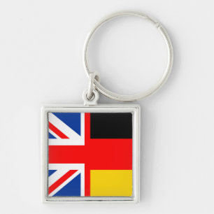 Porte-clés royaume-uni allemagne demi drapeau anglais