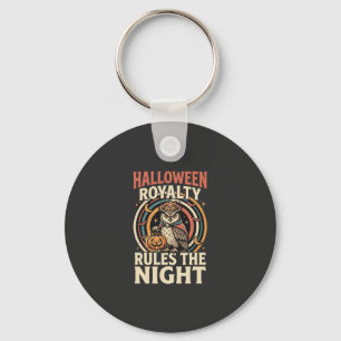 Porte-clés Royauté d'Halloween Hibou Rétro