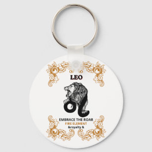 Porte-clés Royauté du zodiaque Lion   Embrasser le rugissemen