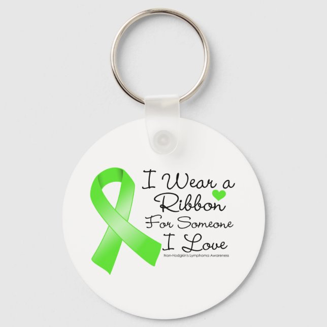 Porte-clés Ruban non Hodgkins Lymphoma Quelqu'un que j'aime (Recto)