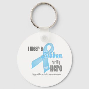 Porte-clés Ruban Pour Mon Héros - Cancer De La Prostate