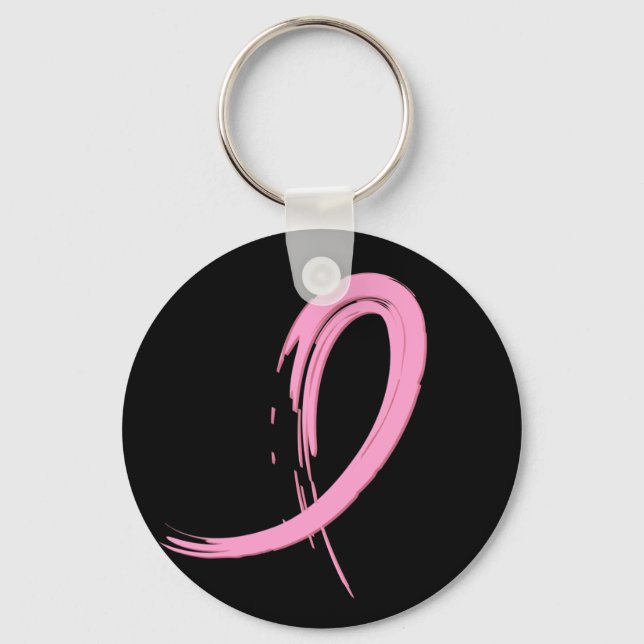 Porte-clés Ruban rose du cancer du sein A4 (Recto)