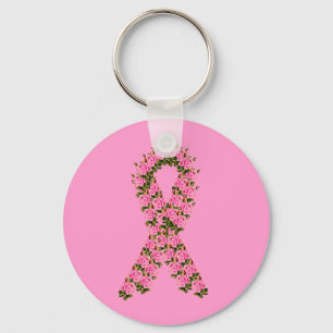 Porte-clés Ruban rose fait de roses roses roses