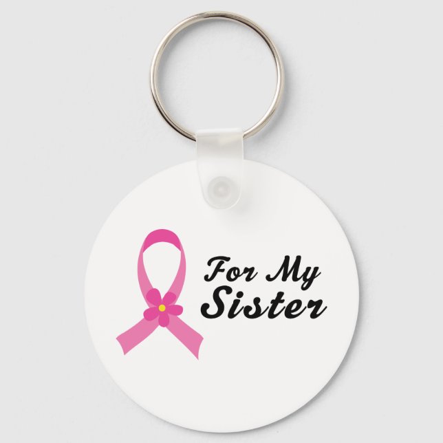 Porte-clés Ruban rose pour ma soeur (Recto)