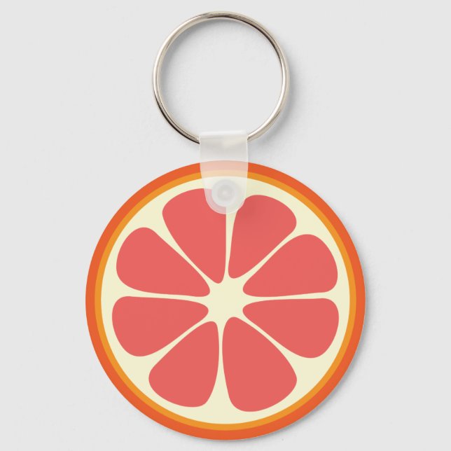 Porte-clés Ruby Red Grapefruit Juicy Sweet Citrus Fruit Slice (Recto)