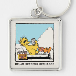 Porte-clés Rue Sésame Big Bird Relax Refresh Recharge