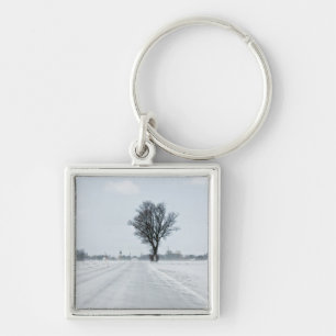 Porte-clés Rural winter road