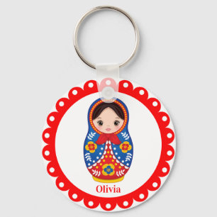 Porte-clés Russe Matryoshka, Porte - clé de poupées de Babu