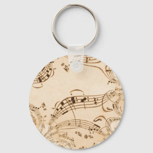 Porte-clés Rustic Antique Musical Notes