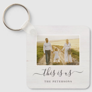 Porte-clés Rustic Farmhouse Porte - clé photo personnalisé