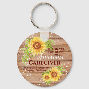 Porte-clés Rustique Awesome aideur floral tournesol