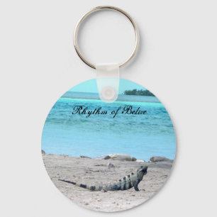 Porte-clés Rythme d'iguane de Belize par la mer