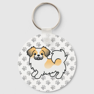 Porte-clés Sable Fawn Parti Couleur Tibétain Espagnol mignon