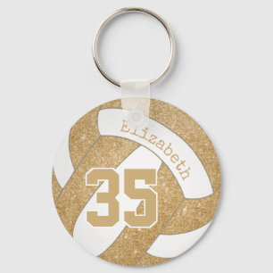 Porte-clés sac de volley-ball en or étiquette maillot de joue