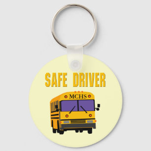 Porte-clés Safe Driver School Bus Driver Keyring
