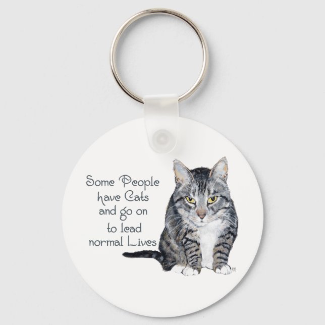 Porte-clés Sagesse chats - Certaines personnes ont des chats (Recto)
