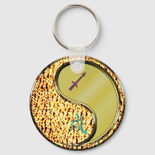 Porte-clés Sagittarius & Chien Métal