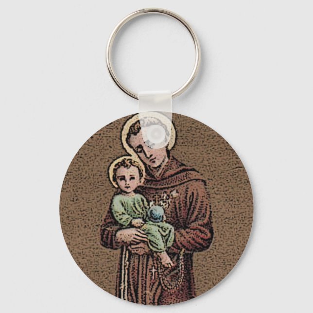 Porte-clés Saint Antoine et bébé Jésus (Recto)