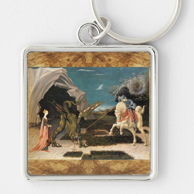 PORTE-CLÉS SAINT GEORGE, DRAGON ET PRINCESSE (Devant)