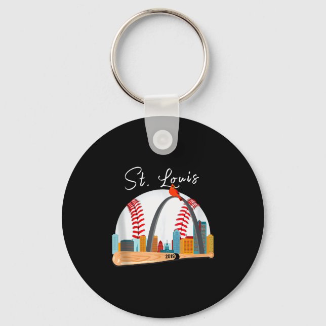 Porte-clés Saint Louis Red Cardinal New Skyline Ball Design T (Recto)