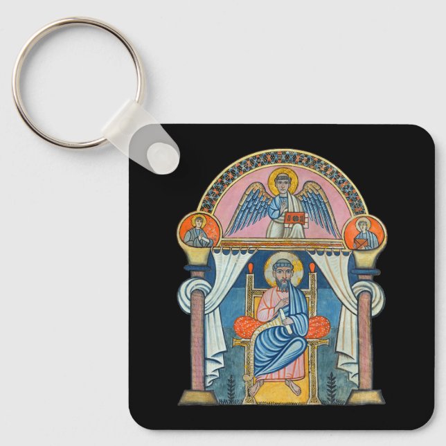 Porte-clés Saint Matthew - Manuscrit médiéval (Recto)