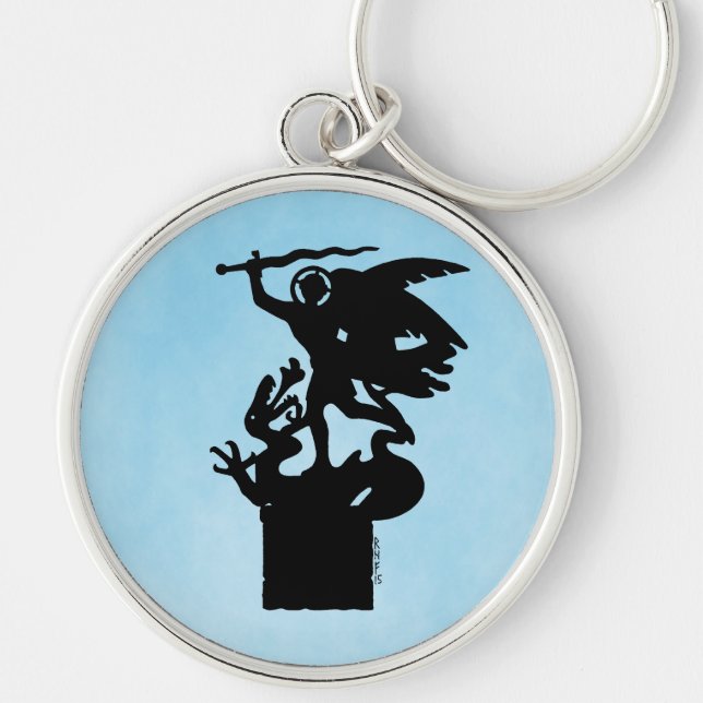 Porte-clés Saint Michael et Dragon (Devant)
