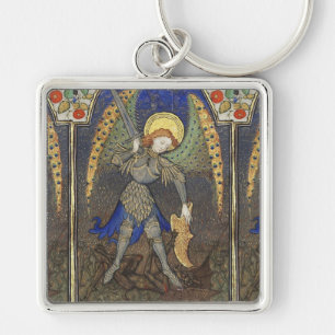 Porte-clés Saint Michel l'Archange avec le diable