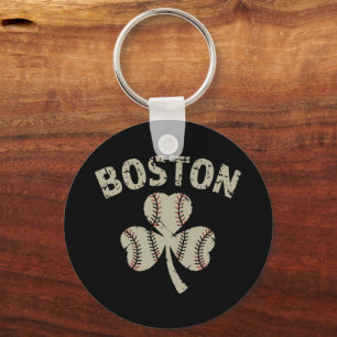 Porte-clés Saint-Patrick irlandais vintage de Boston Trèfle i