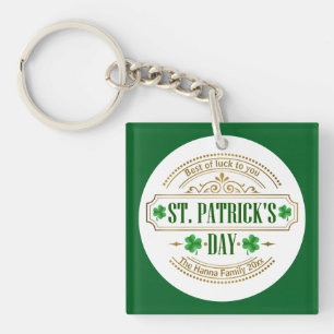 Porte-clés Saint-Patrick personnalisé - Chance des Irlandais
