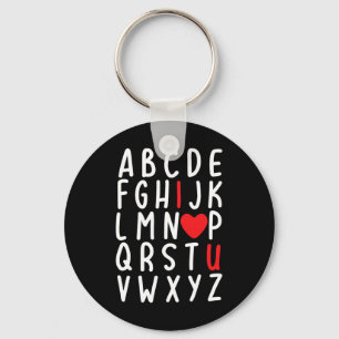 Porte-clés Saint Valentin Abc I Love You Heart Teacher Cadeau
