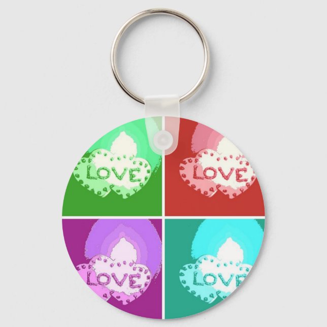 Porte-clés Saint Valentin au coeur (Recto)