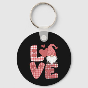 Porte-clés Saint Valentin Gnome Mignon Amour Cœur