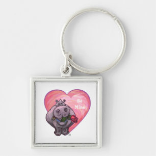 Porte-clés Saint-Valentin Hippopotame