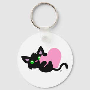 Porte-clés Saint Valentin Porte - clé de Kitty noir