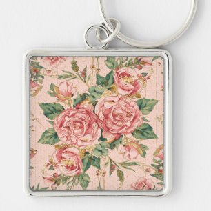 Porte-clés Saint-Valentin romantique avec de belles roses, ro
