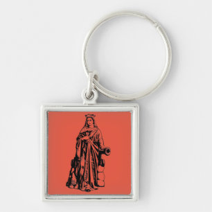 Porte-clés Sainte-Barbe la Grande Martyre Art Graphique Sacré