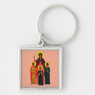 Porte-clés Sainte Sophie et ses filles les vertus éternelles