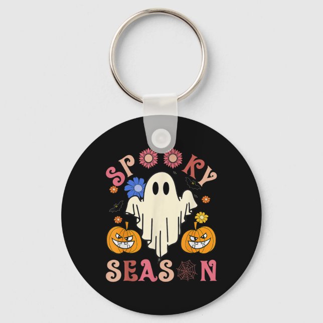 Porte-clés Saison Éffrayante super mignonne Ghost Holding Cit (Recto)