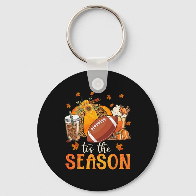 Porte-clés Saison Football et saison Citrouille Automne Vi (Recto)