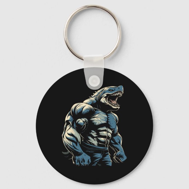 Porte-clés Salle de gym Bodybuilding Requin (Recto)