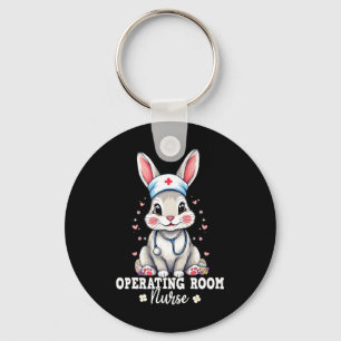 Porte-clés Salle d'opération Bunny infirmière avec Stethoscop